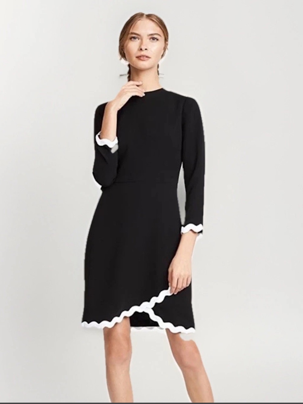 Shoshanna Sutter Scalloped Trim Sheath Dress | 2